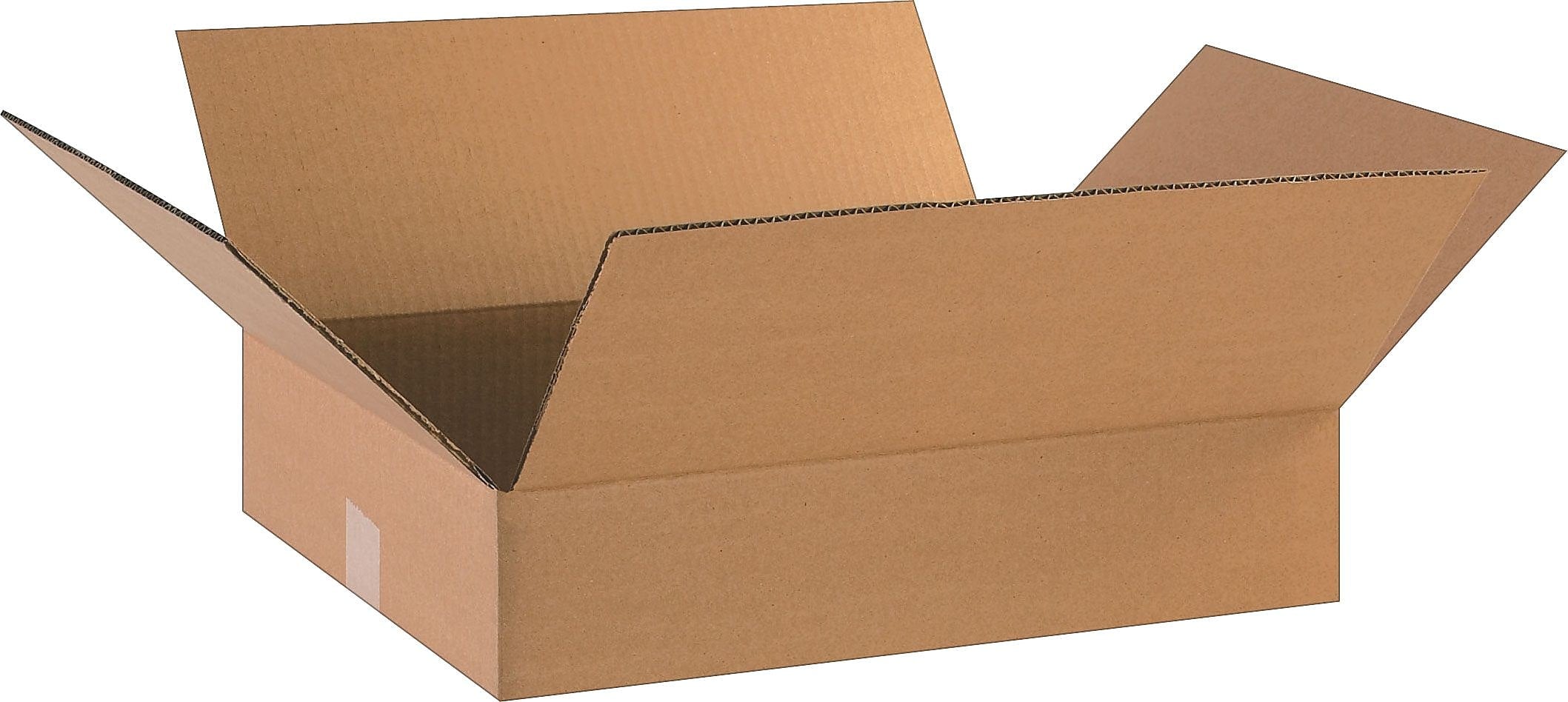18" x 14" x 4" Shipping Boxes, 32 ECT, Brown, 25/Bundle (18144)