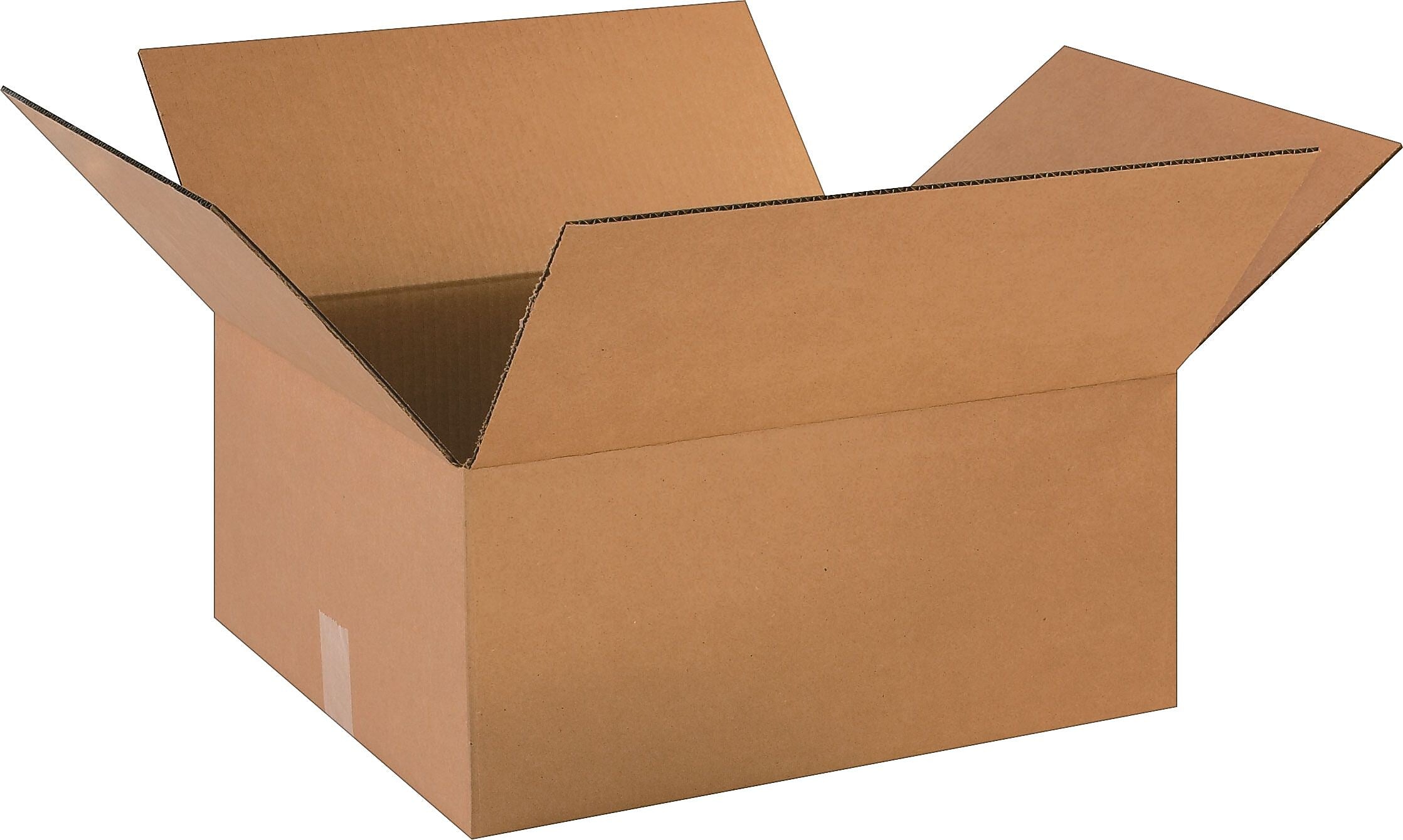 18" x 16" x 8" Shipping Boxes, 32 ECT, Brown, 25/Bundle (18168)