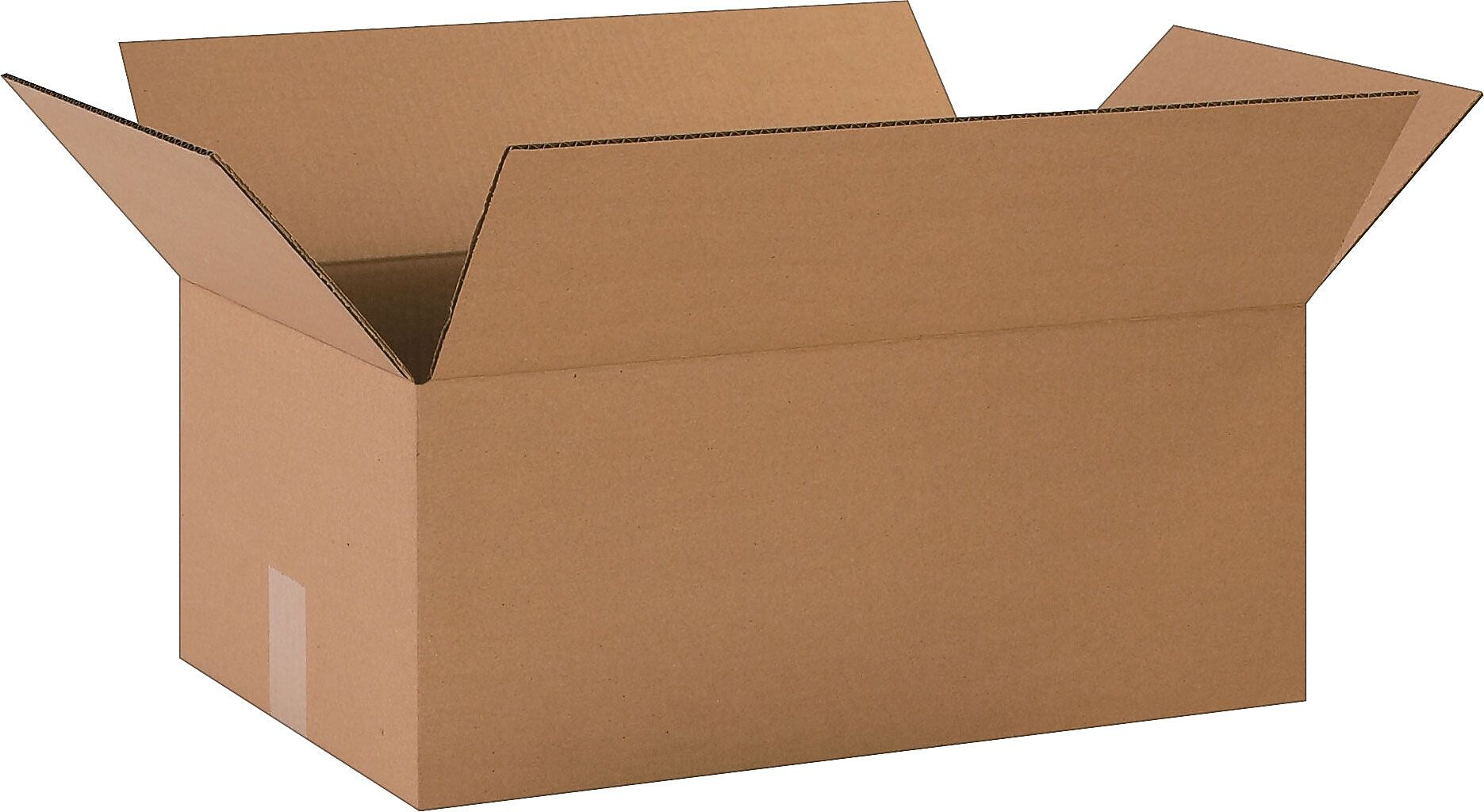20" x 12" x 8" Shipping Boxes, 32 ECT, Brown, 20/Bundle (20128)