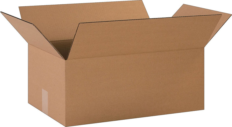 20" x 12" x 8" Shipping Boxes, 32 ECT, Brown, 20/Bundle (20128)