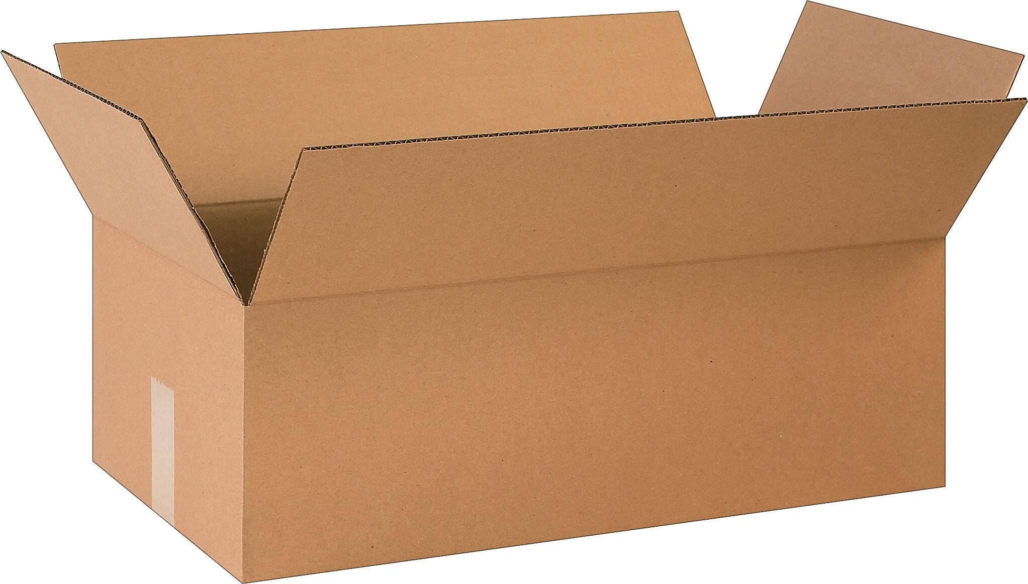 24" x 12" x 8" Shipping Boxes, 32 ECT, Brown, 25/Bundle (BS241208)