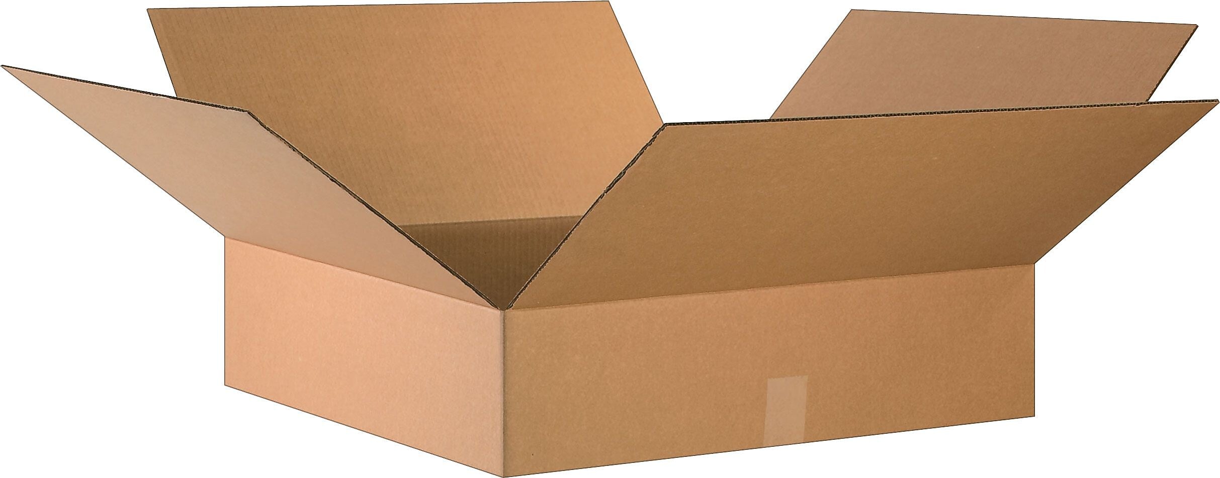 24" x 24" x 6" Shipping Boxes, 32 ECT, Brown, 10/Bundle (24246)