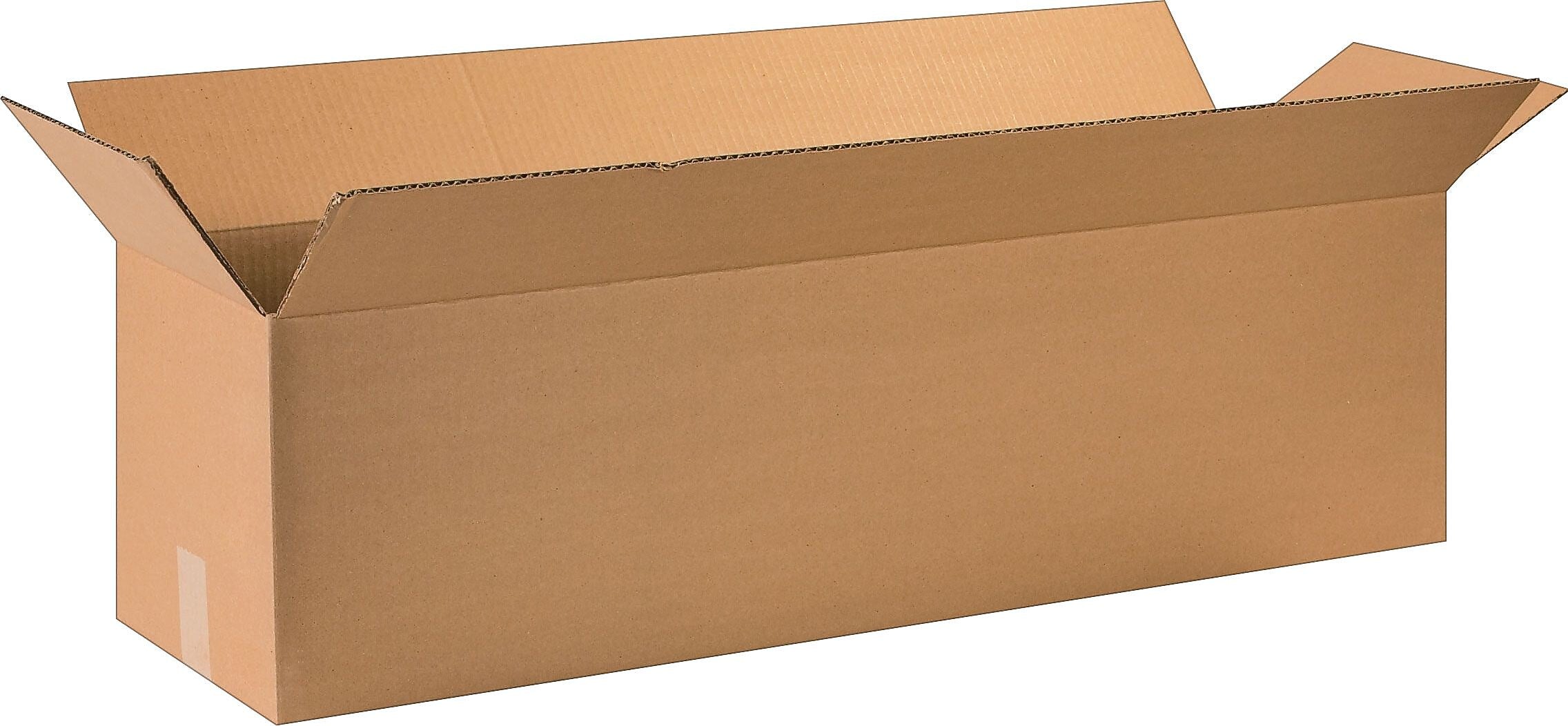 36" x 10" x 10" Shipping Boxes, 32 ECT, Brown, 20/Bundle (361010)