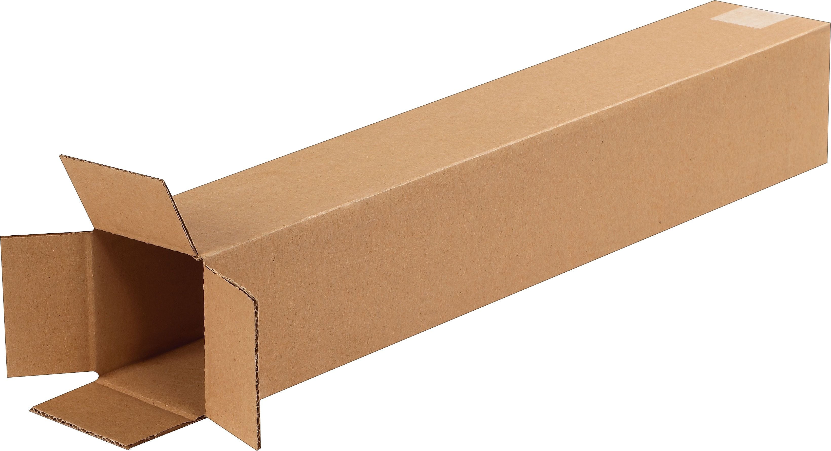 4"(L) x 4"(W) x 24"(H) - Staples Corrugated Shipping Boxes, 25/Bundle