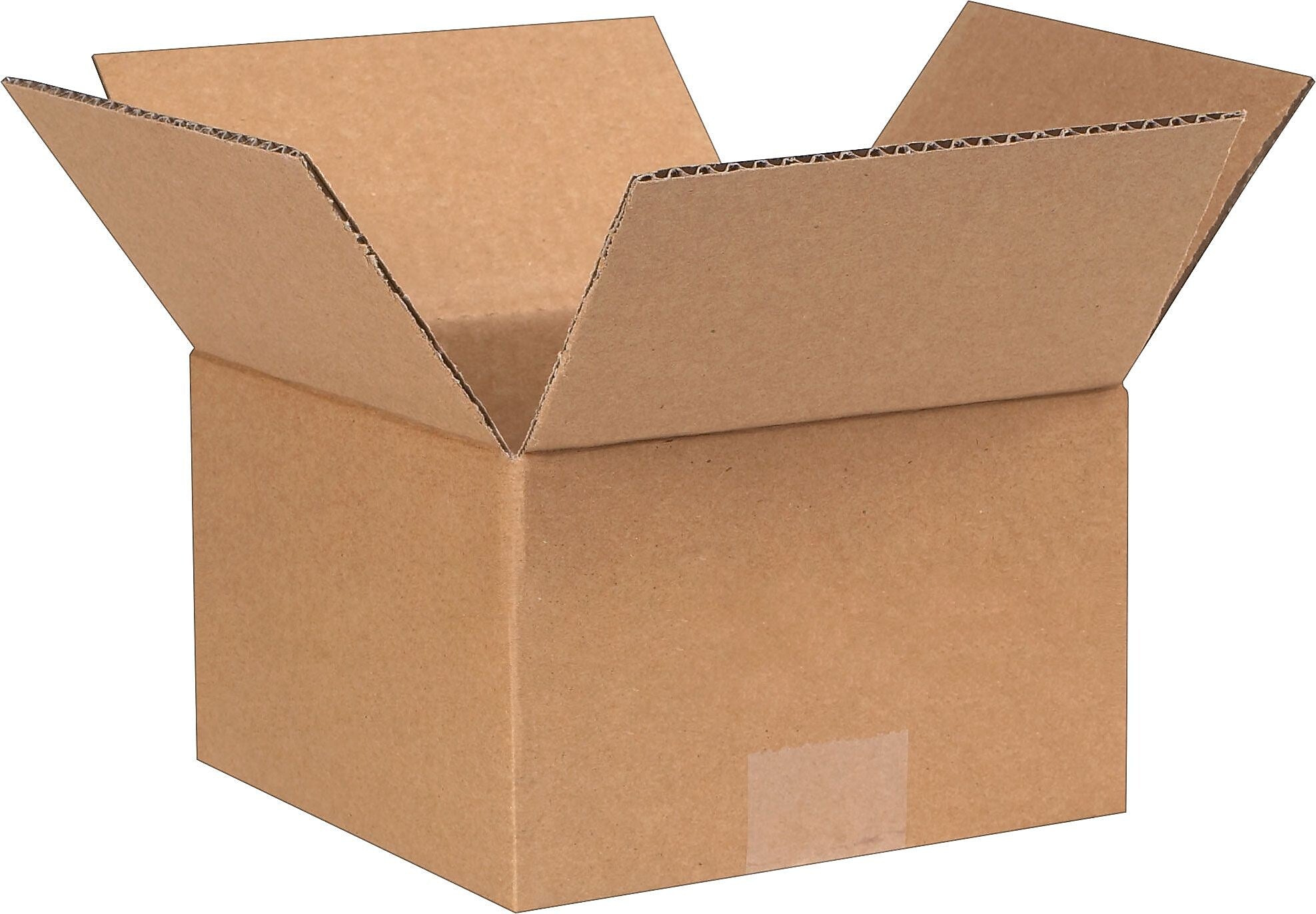 7" x 7" x 4.5" Shipping Boxes, Single Wall, 32 ECT, Kraft, 25/Bundle (7745)