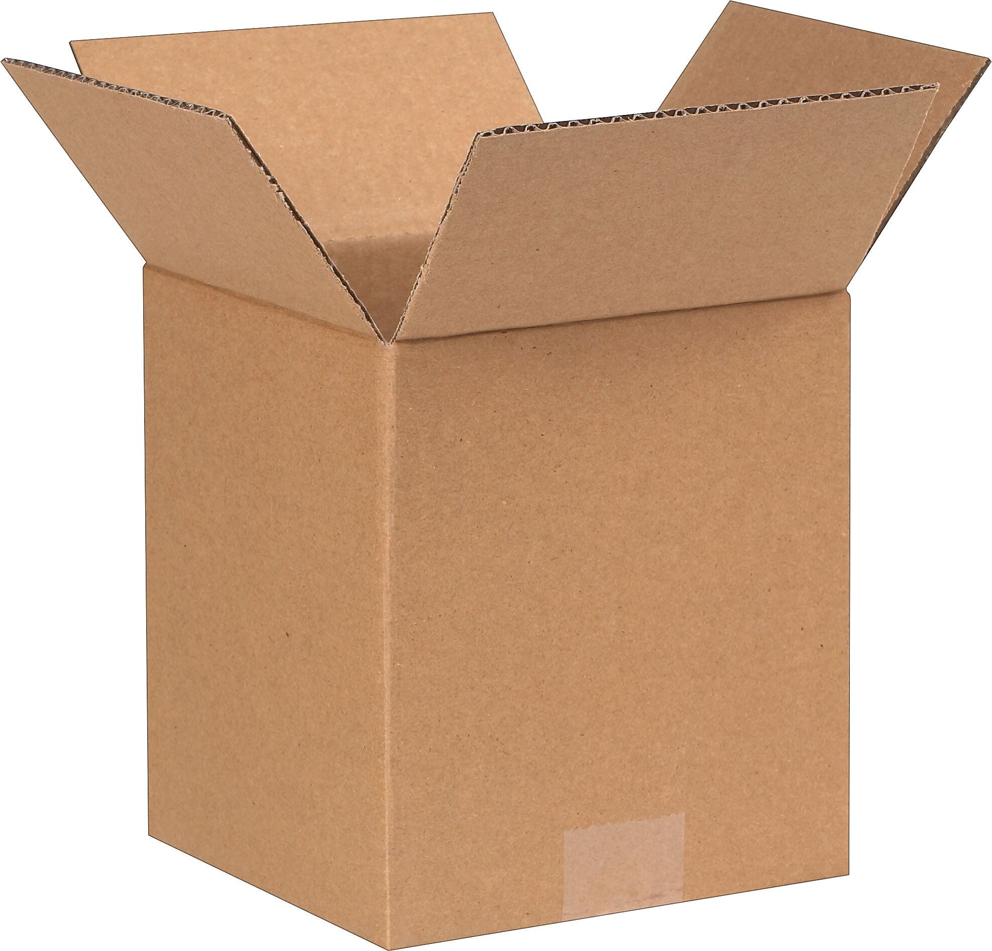 7" x 7" x 8" Shipping Boxes, 32 ECT, Brown, 25/Bundle (778)