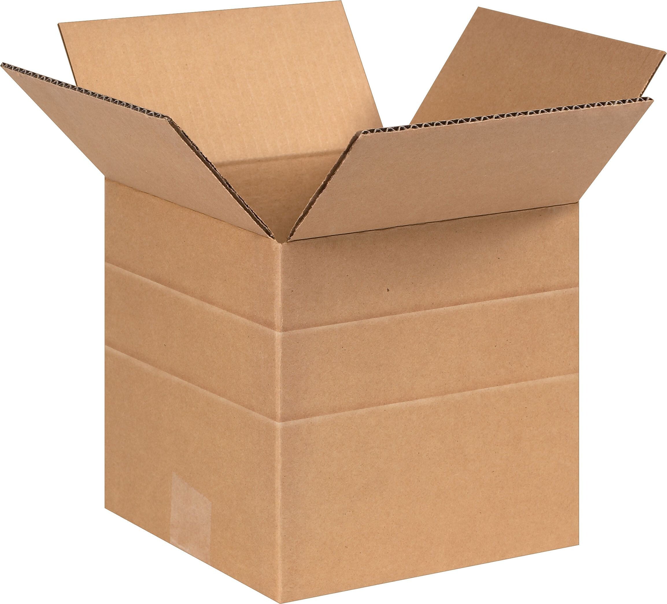 8" x 8" x 8" Multi-Depth Shipping Boxes, Brown, 25/Bundle (MD888)