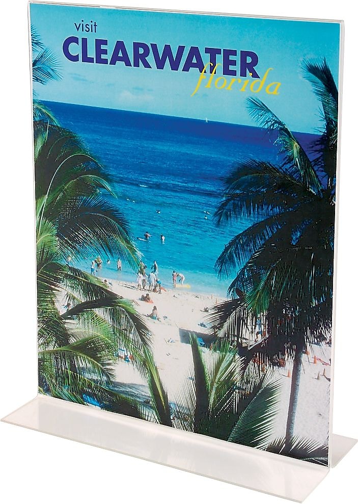 Staples Literature Holder, 5" x 7", Transparent Plastic, 12/Carton (16657)