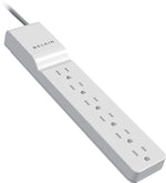 Belkin 6-Outlet Surge Protector, 720 Joules, 8' Cord, White (BE106000-08R)