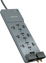 Belkin Professional 12-Outlet Surge Protector, 10' Cord, 4120 Joules, Dark Gray (BE112234-10)