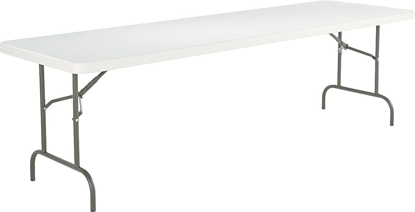 Alera 96" Folding Banquet Table, Platinum, 29"H x 96"W x 30"D (ALE65601)
