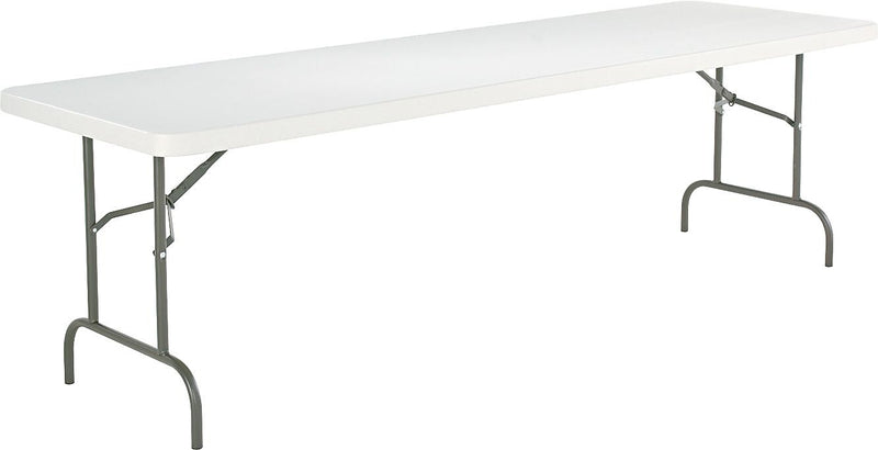 Alera 96" Folding Banquet Table, Platinum, 29"H x 96"W x 30"D (ALE65601)