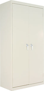 Alera Fixed Shelf Storage Cabinet, Putty, 4-Shelf, 36"W x 18"D x 72"H (ALECM7218PY)