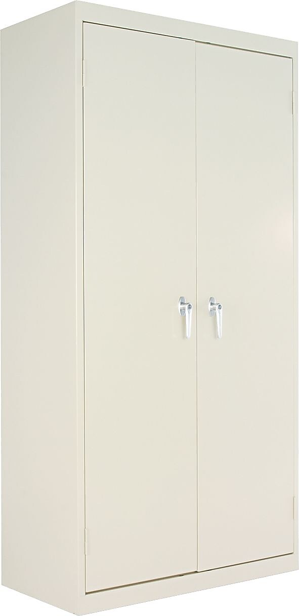Alera Fixed Shelf Storage Cabinet, Putty, 4-Shelf, 36"W x 18"D x 72"H (ALECM7218PY)