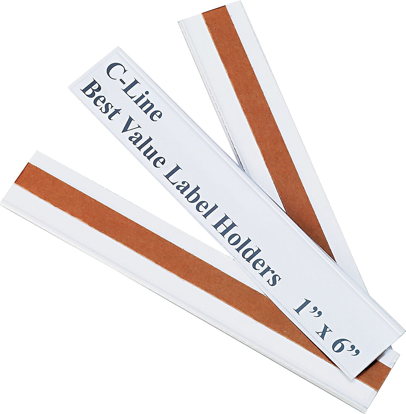 Label Holders, 1" x 6", 50 /Pack (CLI87627)