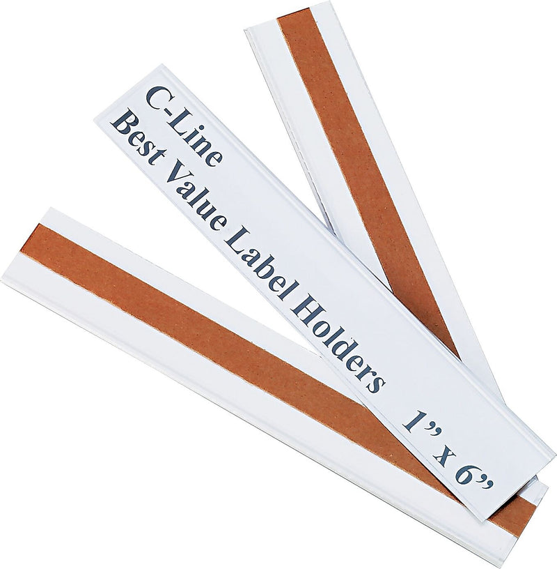 Label Holders, 1" x 6", 50 /Pack (CLI87627)