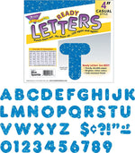 Trend Sparkle Uppercase Ready Letters®, 4", Blue, 1/Set (T1617)