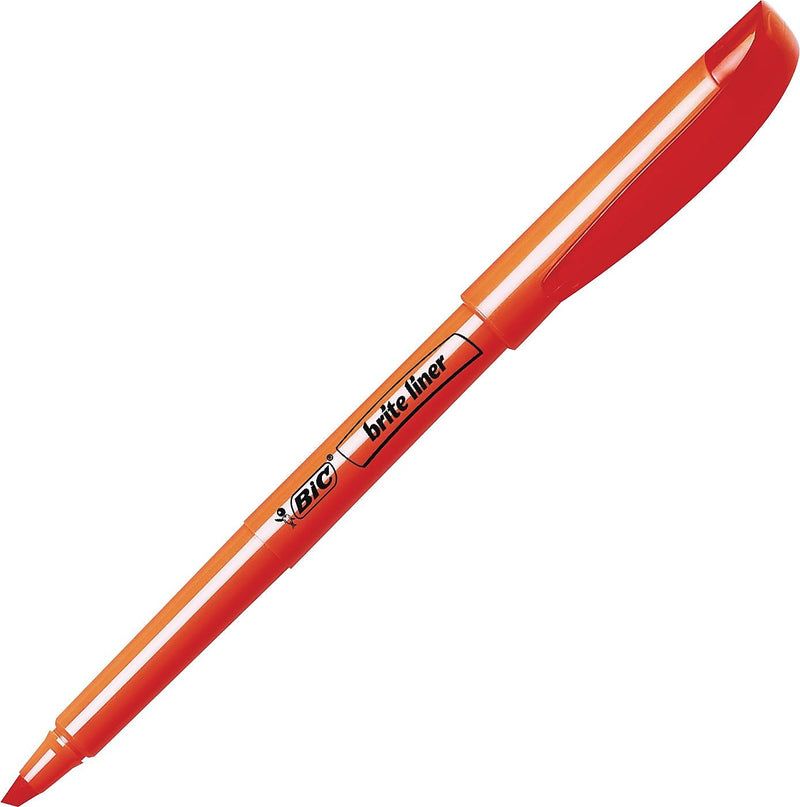 BIC Brite Liner Stick Highlighters, Chisel Tip, Orange, 216/Carton (BL11ORGCT)