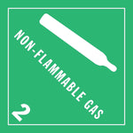 Decker Tape "Non-Flammable Gas 2" Label, 4" x 4", 500/Roll