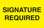 Decker Tape "Signature Required" Label, 3" x 5", 500/Roll (DL2783)