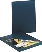Fellowes® Executive Binding Covers, Leather Texture, Oversized, Rounded Corners, 8 3/4" x 11 1/4", Navy, 50/Pk