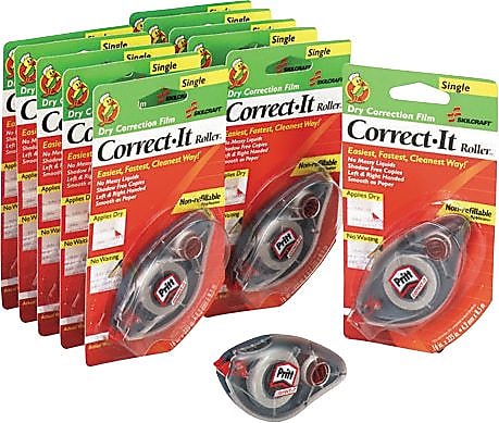 AbilityOne 7510013900717 Correct-It Correction Film, Nonrefillable Applicator