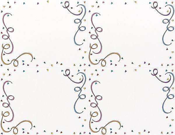 Masterpiece Studios Party Elements 4-up Postcards