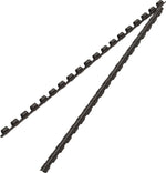 Fellowes 1/4" Plastic Binding Spine Comb, 20 Sheet Capacity, Black, 25/Pack (FEL52320)
