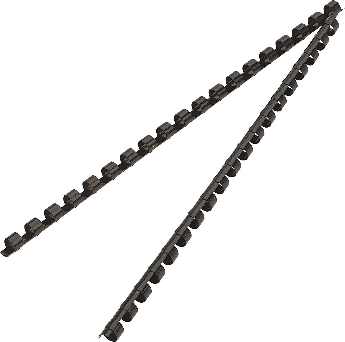 Fellowes 5/16" Plastic Binding Spine Comb, 40 Sheet Capacity, Black, 25/Pack (FEL52321)