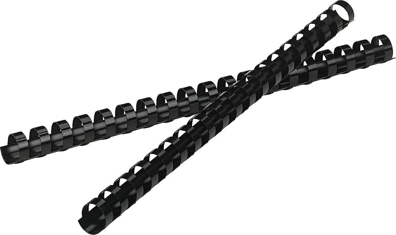 Fellowes 5/8" Plastic Binding Spine Comb, 120 Sheet Capacity, Black, 25/Pack (FEL52324)