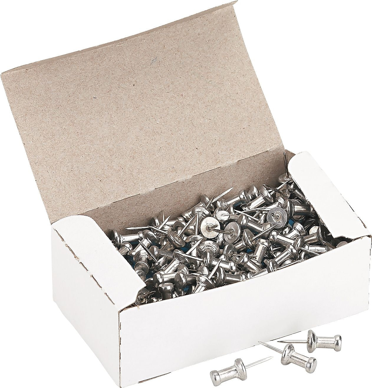 Advantus Push Pin, Silver, 100/Box (GEMCPAL3)