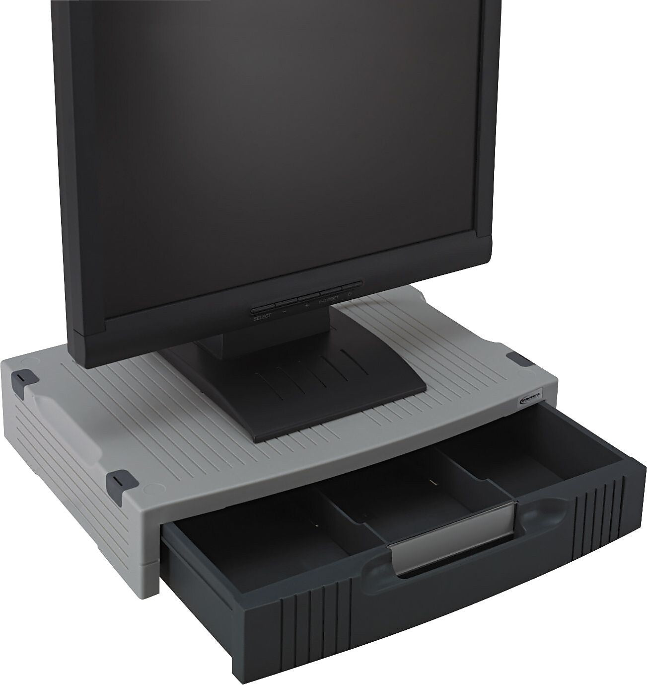 Innovera Adjustable Monitor Stand, Gray/Silver (IVR55000)