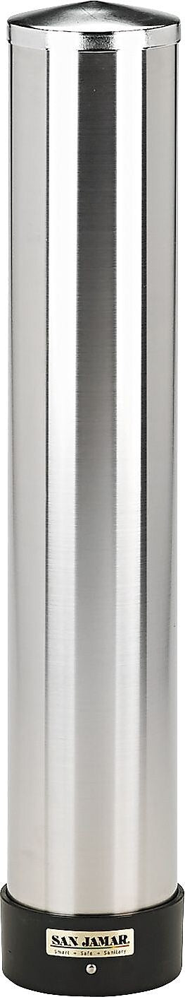 San Jamar Stainless Steel Cup Dispenser for 12 to 24 oz. Cups (SJMC3400P)