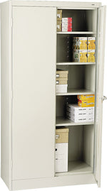 Tennsco Standard 72"H Steel Storage Cabinet with 5 Shelves, Light Gray (TNN1470LGY)