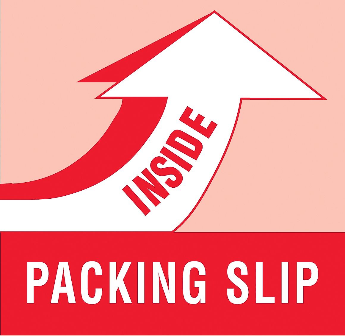 Tape Logic® Labels, "Packing Slip Inside", 4" x 4", Red/White, 500/Roll (LABDL1180)