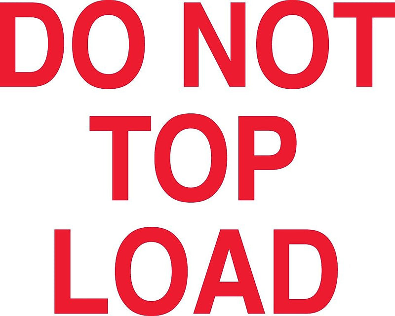 Decker Tape "Don't Top Load" Label, 3" x 5", 500/Roll (DL1220C)