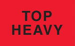 Decker Tape "Top Heavy" Label, 3" x 5", 500/Roll (DL2721C)