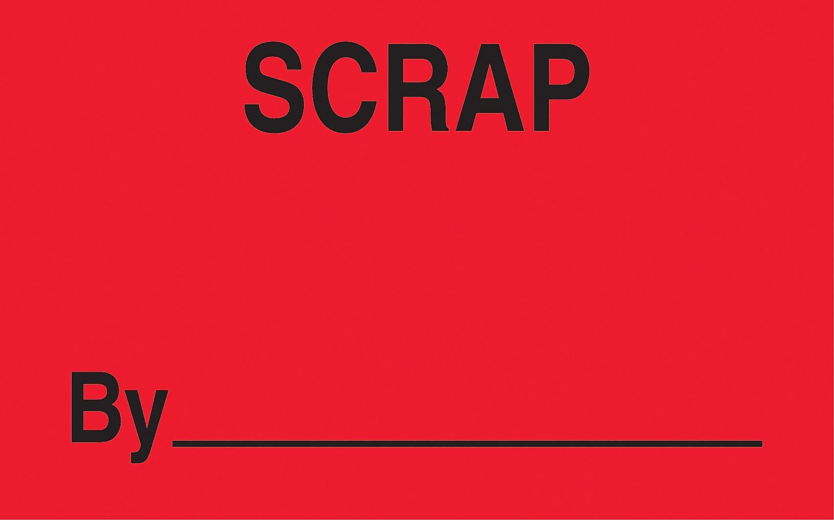 Decker Tape "Scrap By" Label, 3" x 5", 500/Roll (DL3361C)