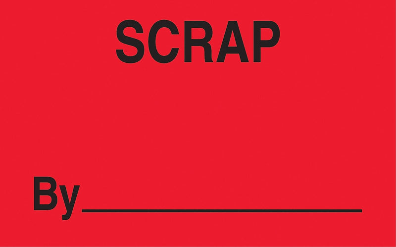 Decker Tape "Scrap By" Label, 3" x 5", 500/Roll (DL3361C)