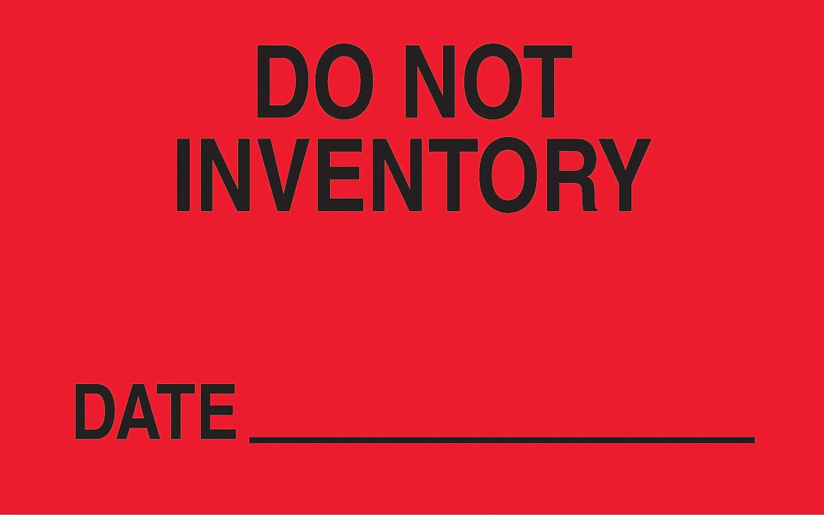 Decker Tape "Do Not Inventory" Label, 1-3/8" x 2", 500/Roll (DL3432A)