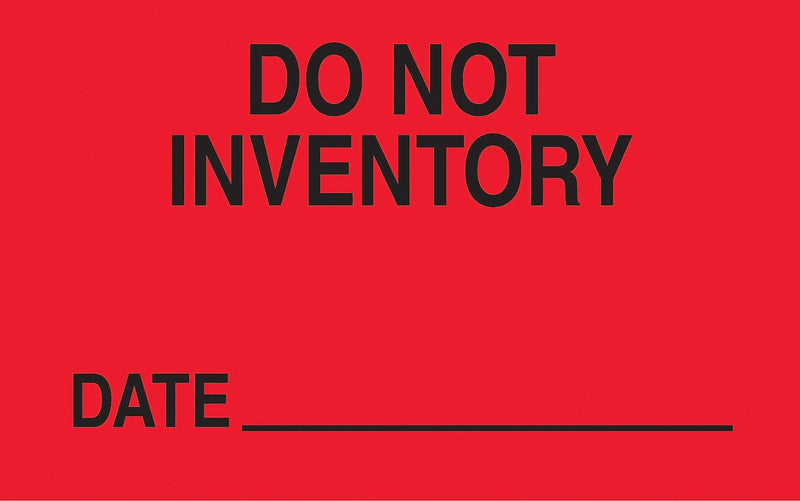 Decker Tape "Do Not Inventory" Label, 1-3/8" x 2", 500/Roll (DL3432A)