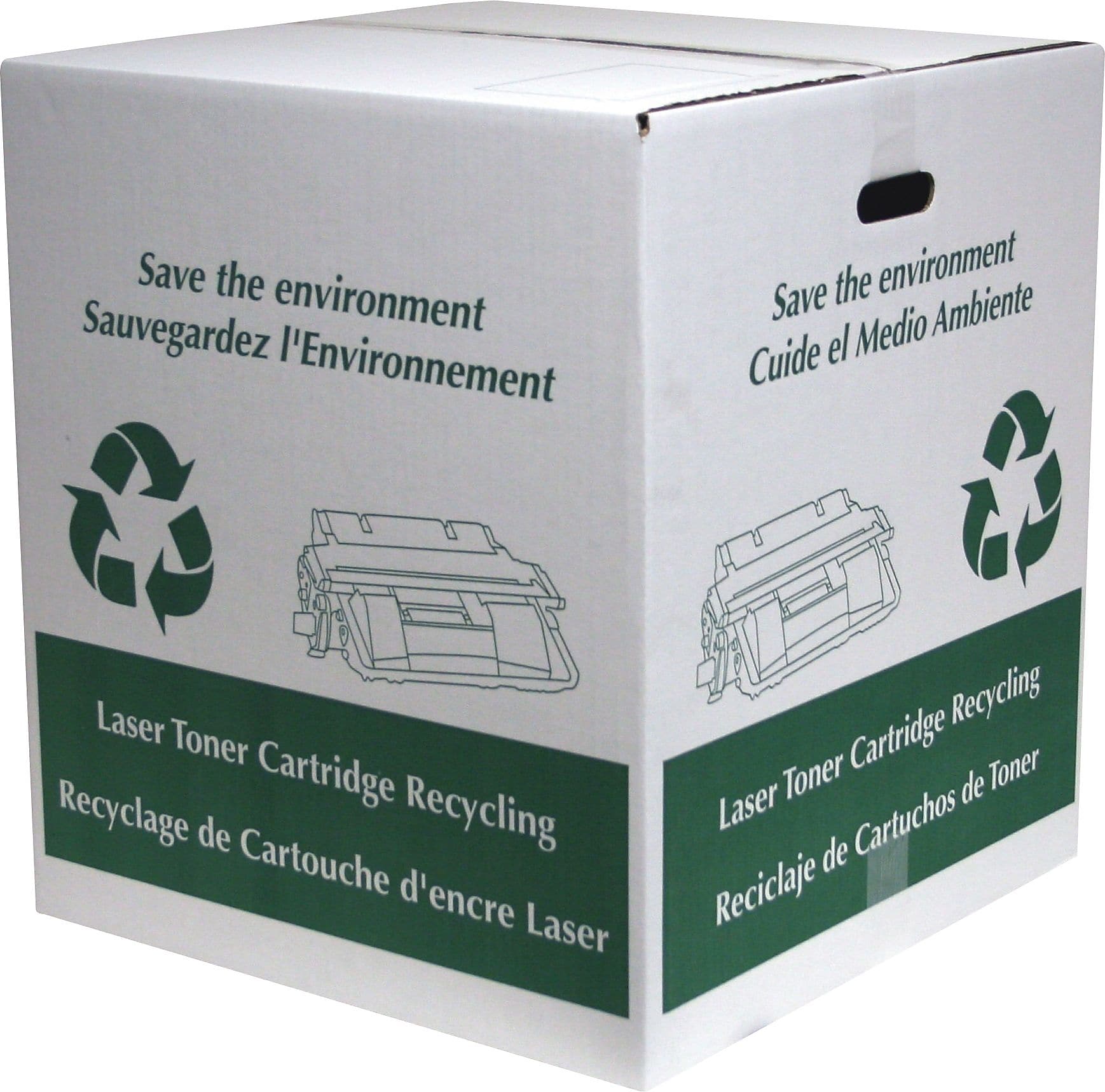 Toner Cartridge Recycling Box, 8-Cartridge Capacity, 20" x 20" x 22"