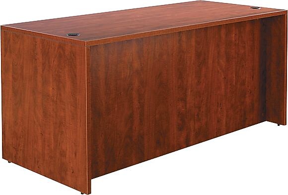 Alera Valencia Series Executive Suites in Medium Cherry, Straight Front Desk Shell, 66"W