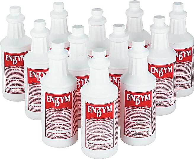 Enzym D Digester Deodorant, Lemon Fragrance, 32 oz., 12 Bottles/Carton