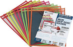 C-Line Stitched Shop/Job Ticket Holders, 9" x 12", Neon, 10/Pack (43920)
