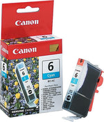 Canon 6 Cyan Standard Yield Ink Cartridge (4706A003)