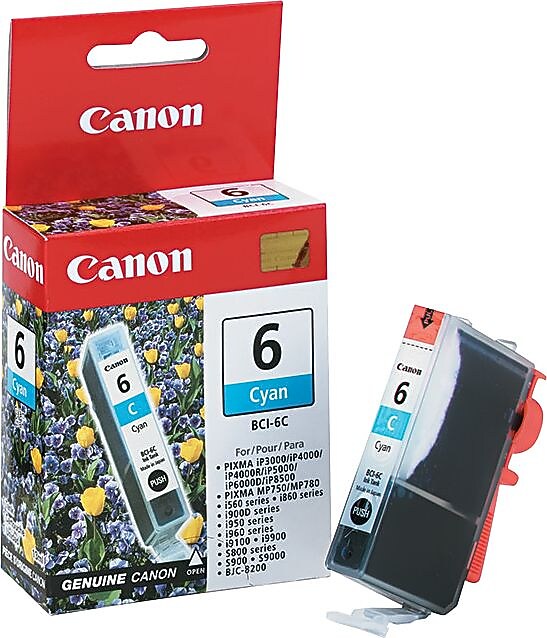 Canon 6 Cyan Standard Yield Ink Cartridge (4706A003)