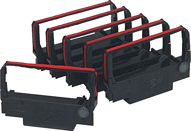 Dataproducts E2110, E2117 Epson Compatible Nylon Cash Register Ribbon, Black/Red, 6/Box (E2117)