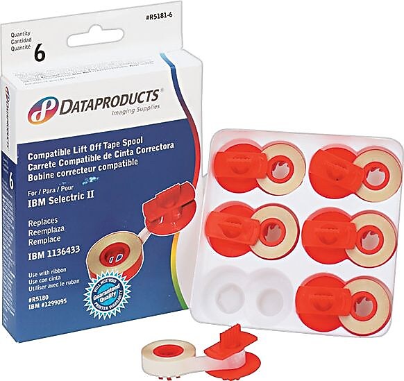 DataProducts Correction Tape, Black, 6/Box (R51816)