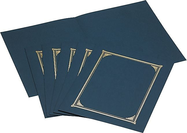 Geographics Certificate Holders, 8.5" x 11", Navy Blue, 6/Pack (GEO45332)